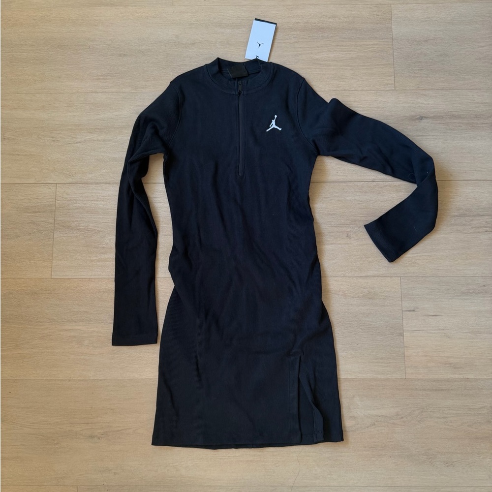 Jordan Nike Black Long Sleeve Dress with Logo